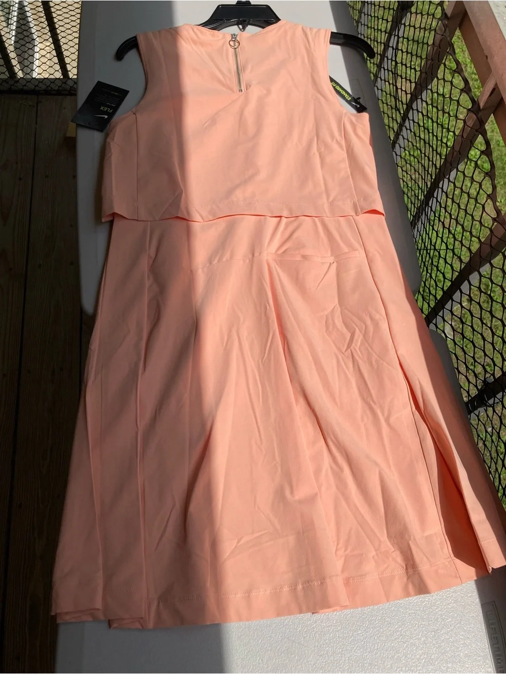 Nike Peach Orange Golf Tennis Dress Sport Sleeveless Tank Dress with Pockets